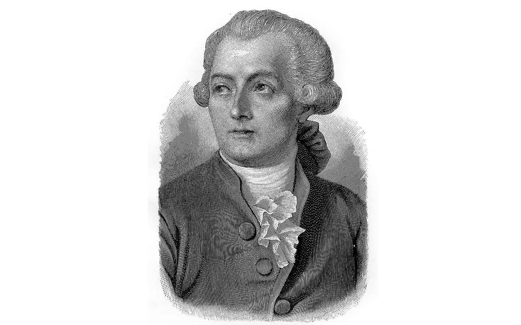 Drawing of Antoine Laurent Lavoisier, a scientist from the 17th Century