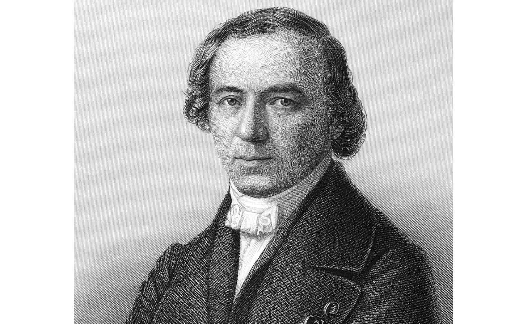 Drawing of Jean Baptiste Dumas, a scientist from the 18th century