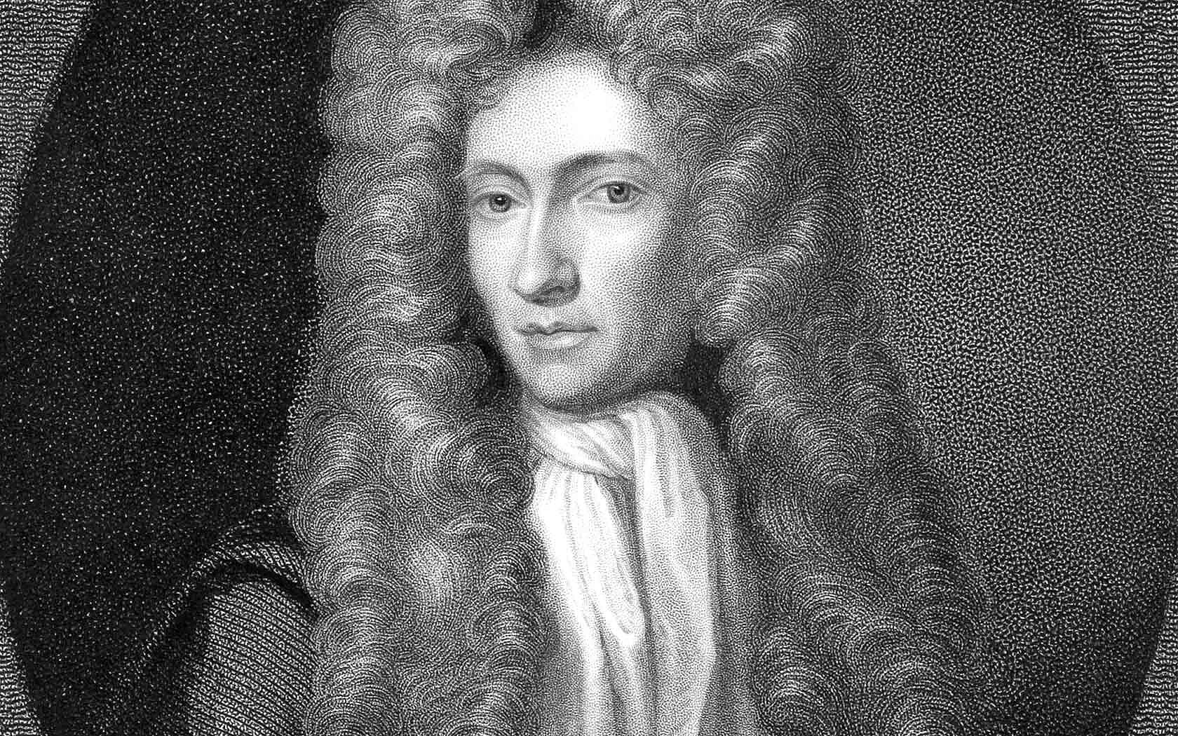 A drawing of Robert Boyle, a scientist from the 16th century