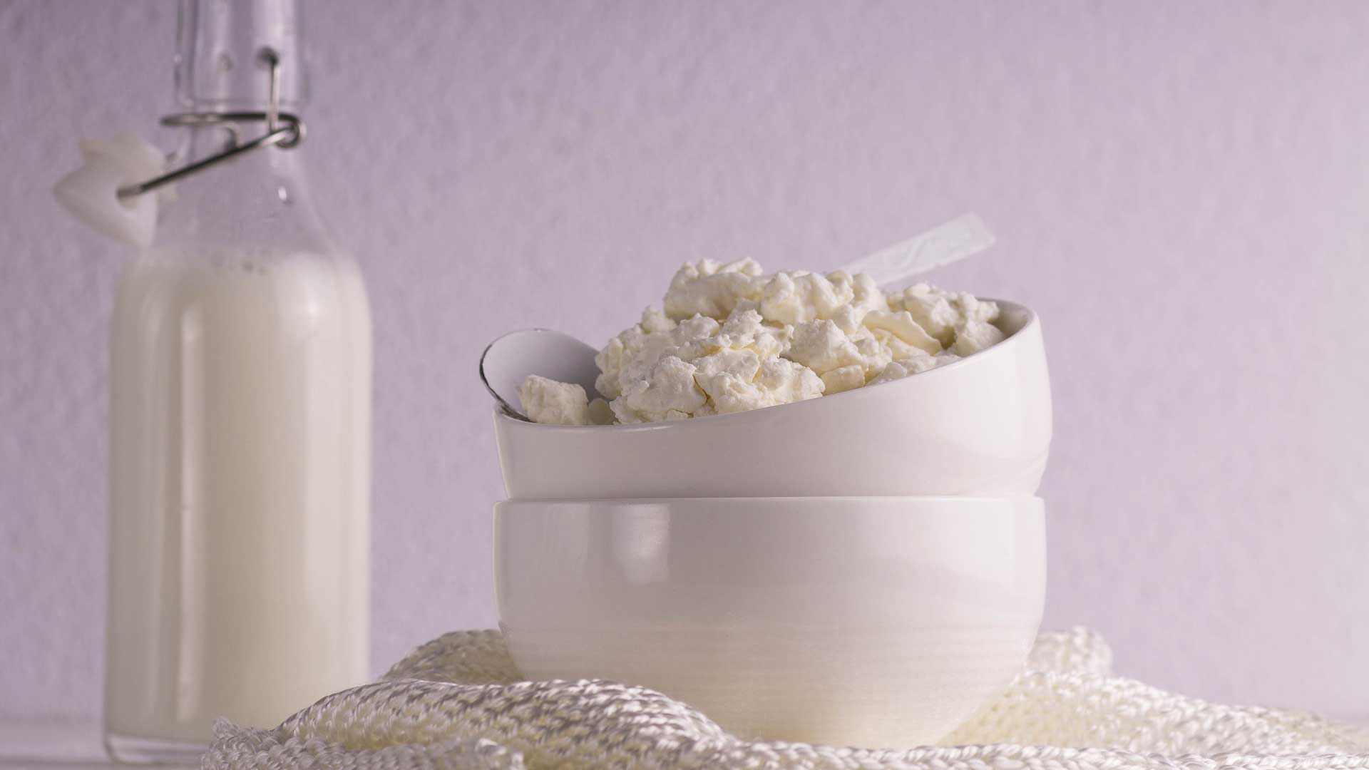 Milk and cottage cheese